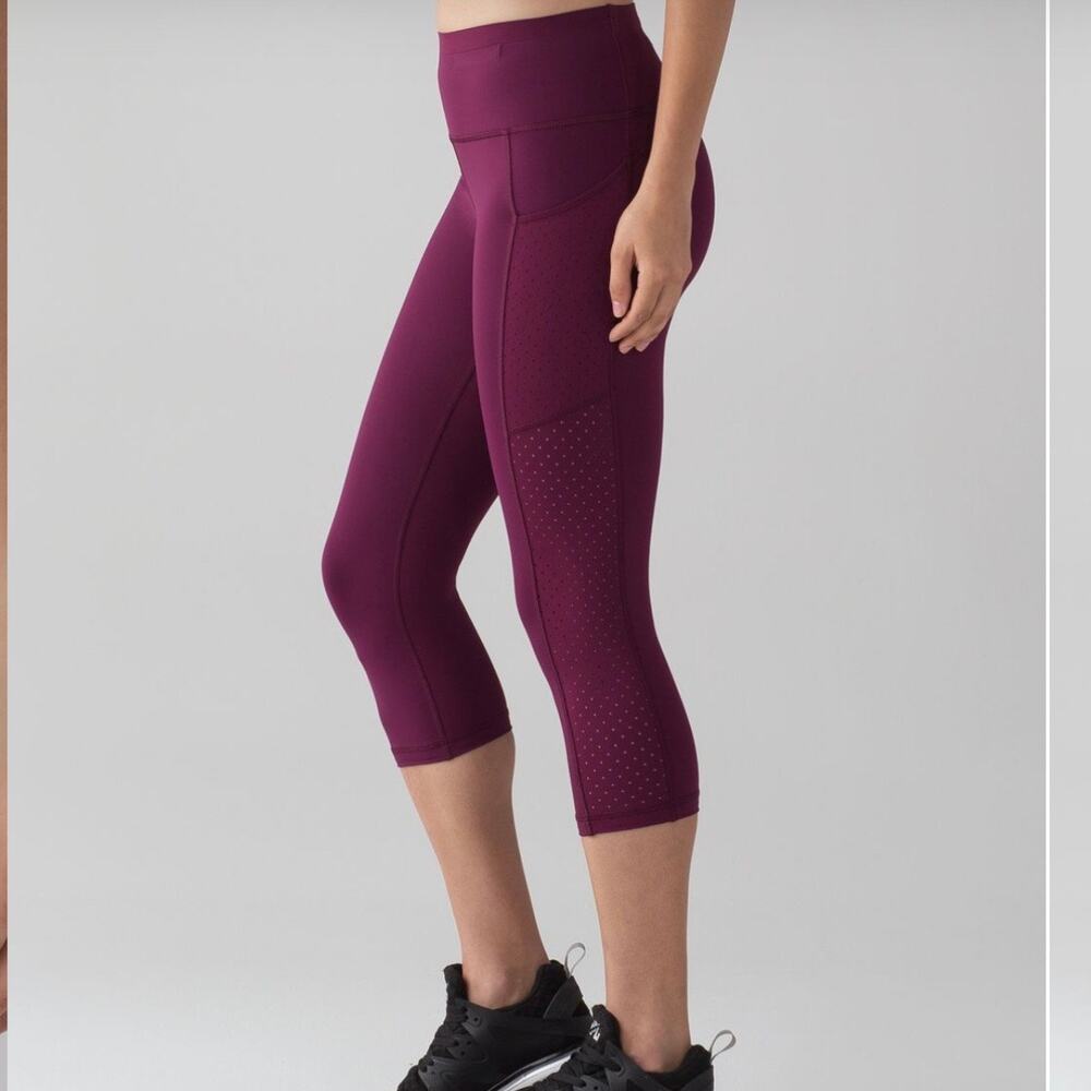 Lululemon Mind Over Miles Crop (17" ) in Marvel EUC
